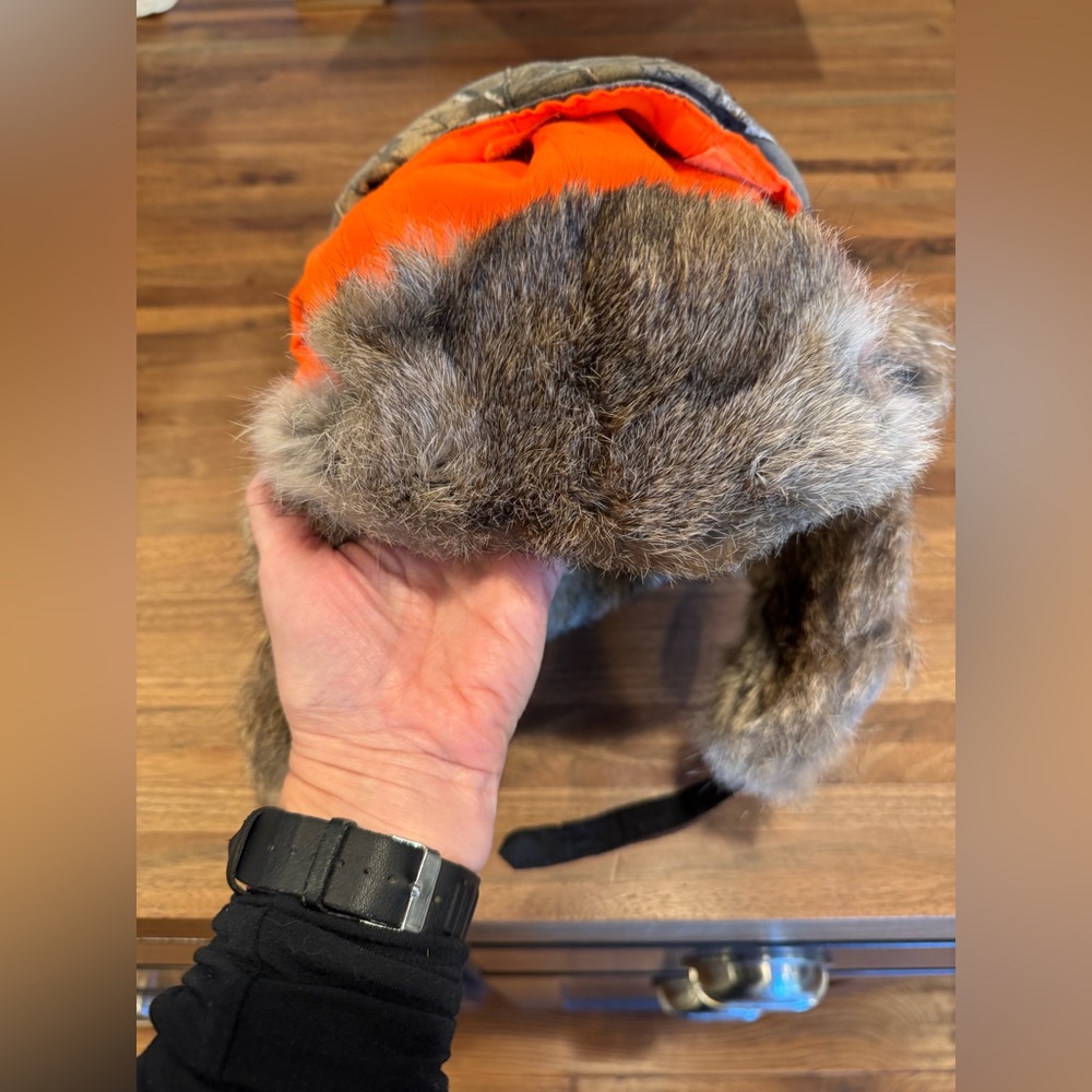 Boys Camo Yukon Tracks Alaskan Hat Size L/XL